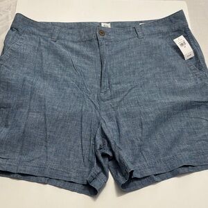 GAP Women's Blue Chambray Bermuda Shorts